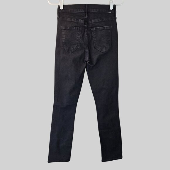 Mother Skinny Ankle Jeans Size 25 Black Denim High Rise Stretchy Casual Classic - Picture 3 of 14